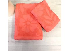 Полотенце махровое Clever жаккард 50*90 +/- 2см Лира 480гр/кв.м 06-022 бегония