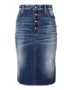 Юбка женская DSquared2 S72MA0792 синяя 40 IT