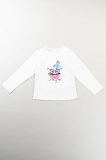 Лонгслив Brums для девочек, цв. белый, р-р 3A