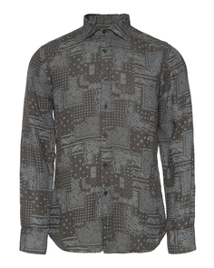 Рубашка мужская 120% lino T0M1311F970 серая L