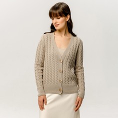 Кардиган женский Scandica Catrine коричневый 50 RU