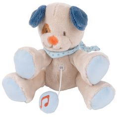 Игрушка мягкая Nattou Musical Soft toy MINI Jim & Bob Собачка музыкальная 333078