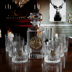 Набор бокалов для виски со штофом Город Подарков "Сезон охоты" в деревянном футляре