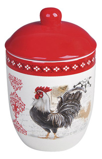 Банка Коралл Гамбургский петух для сыпучих продуктов 550 мл, 1 шт,