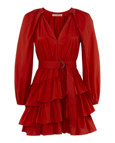 Платье женское ULLA JOHNSON PS220126 красное 6 INT