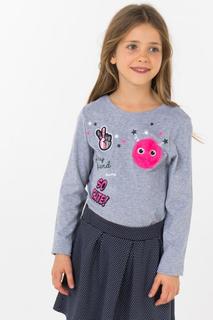 Лонгслив Brums для девочек, цв. серый, р-р 6A