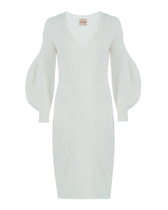 Платье женское NUDE 1101025 белое 42 IT