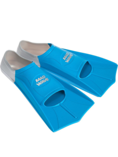 Короткие тренировочные ласты FINS TRAINING Mad Wave синий - размер 31-33