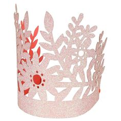 Корона Meri Meri с блестками, розовая