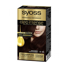 Стойкая краска для волос Syoss Oleo Intense т.4-15 Ореховый каштановый