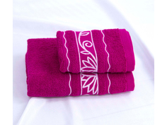 Полотенце махровое Clever ГК 50*90+/-2см Лотос пл.360гр/кв.м 01-075 вишневый