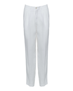 Брюки мужские 120% lino R0M2309 белые 48 INT