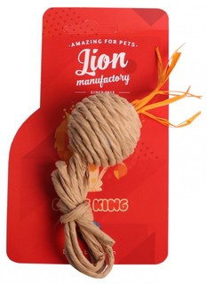 Дразнилка, развивающая игрушка для кошек Lion Мячик, коричневый, 5 см