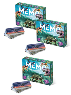 Настольная развивающая игра Нескучные Игры Мемо Мир динозавров 3 шт. 8083+3