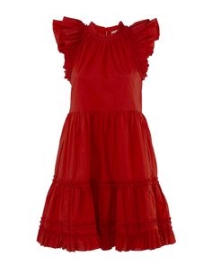 Платье женское ULLA JOHNSON PS220112 красное 4 INT