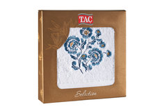 Подарочное полотенце TAC махровое 50*70, с вышивкой, 500 г/м2 ASTRA, белое