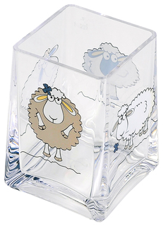 Стакан для зубных щеток Tatkraft Acryl Funny Sheep 19119 Прозрачный