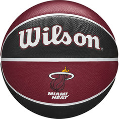 Баскетбольный мяч Wilson NBA team tribute miami heat №7 сине-желтый