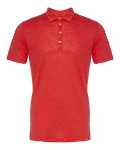 Футболка-поло мужская 120% lino T0M7282 красная XL