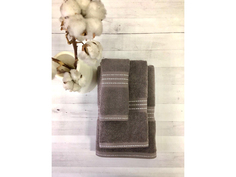 Полотенце махровое Clever 70*140 +/- 2см Лондон пл.430гр/кв м.07-163 серо-коричневый