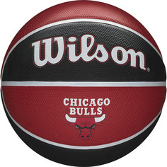 Баскетбольный мяч Wilson NBA team tribute chicago bulls №7 красно-черный