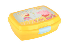 Бутербродница на клипсе Свинка Пеппа желтая 16х14х5 см Коралл