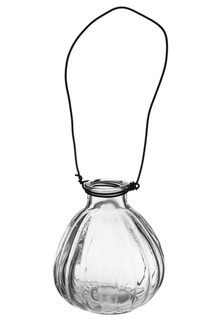 Ваза стеклянная для декора Hakbijl Glass mini vase 11 см светло-серая