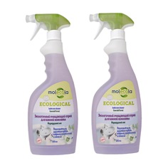 Экологичный очищающий спрей для ванной комнаты MOLECOLA Изумрудный лес 500мл - 2 шт