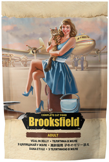 Влажный корм для кошек Brooksfield ADULT, телятина, 22шт, 85г