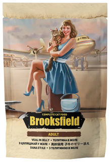 Влажный корм для кошек Brooksfield ADULT, телятина, 22шт, 85г