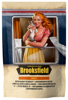 Влажный корм для кошек Brooksfield ADULT, кролик, 22шт, 85г