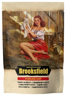 Влажный корм для кошек Brooksfield STERILIZED/LIGHT, индейка, 22шт, 85г