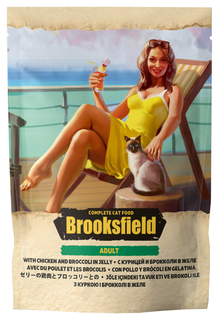 Влажный корм для кошек Brooksfield ADULT, курица, овощи, 22шт, 85г