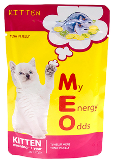 Влажный корм для кошек Me-O My Energy Odds, тунец, 12шт, 80г