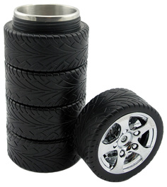 Термос Другие подарки Шины 0,32 л черный