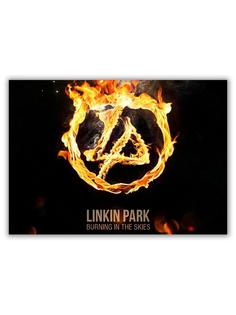 Магнит на холодильник DRABS малый - A5, linkin park черно-белая эмблема
