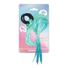 Набор прядей волос Barbie 158470 голубые на резинках