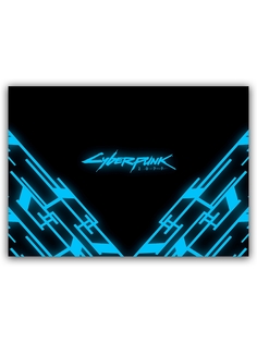 Магнит на холодильник DRABS Cyberpunk 2077 черно-синий