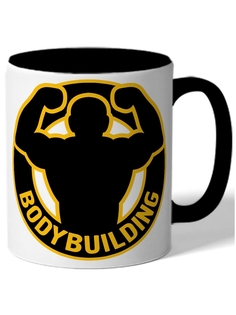 Кружка DRABS Bodybuilding силуэт бодибилдера с желтым