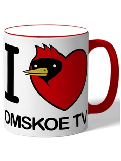 Кружка DRABS I love omskoe TV, Я люблю омское ТВ