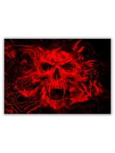 Магнит на холодильник DRABS малый - A5, Red skull