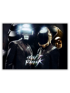 Магнит на холодильник малый DRABS A5, daft punk золотой шлем