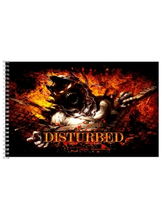 Альбом для рисования DRABS Disturbed, огонь и монстр