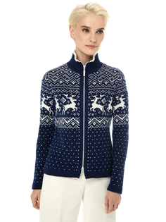 Кардиган женский Scandica Reindeers синий 50/164