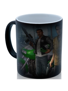 Кружка DRABS По мотивам GTA, вертолет, стреляет с колена, необычный подарок