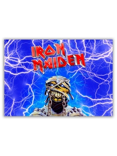 Магнит на холодильник DRABS малый - A5, Iron Maiden мумия с цепью