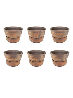 69КАШ040.6.П01 горшок для цветов Молоченный 6шт 0,7л Солнечногорская керамика