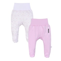 Комплект для девочки- Ползунки 2шт. 21-14006 Пион, Интерлок, Мамуляндия белый; голубой 62