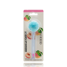 Питательный блеск-бальзам губ 2 в 1-м "Персик" Welly Well