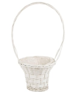 Корзина для хранения White Cloud Arts плетеная белая 31 х 31 х 63 см